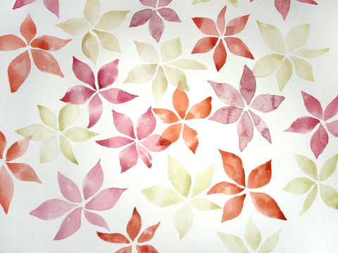 Watercolor poinsettia petals