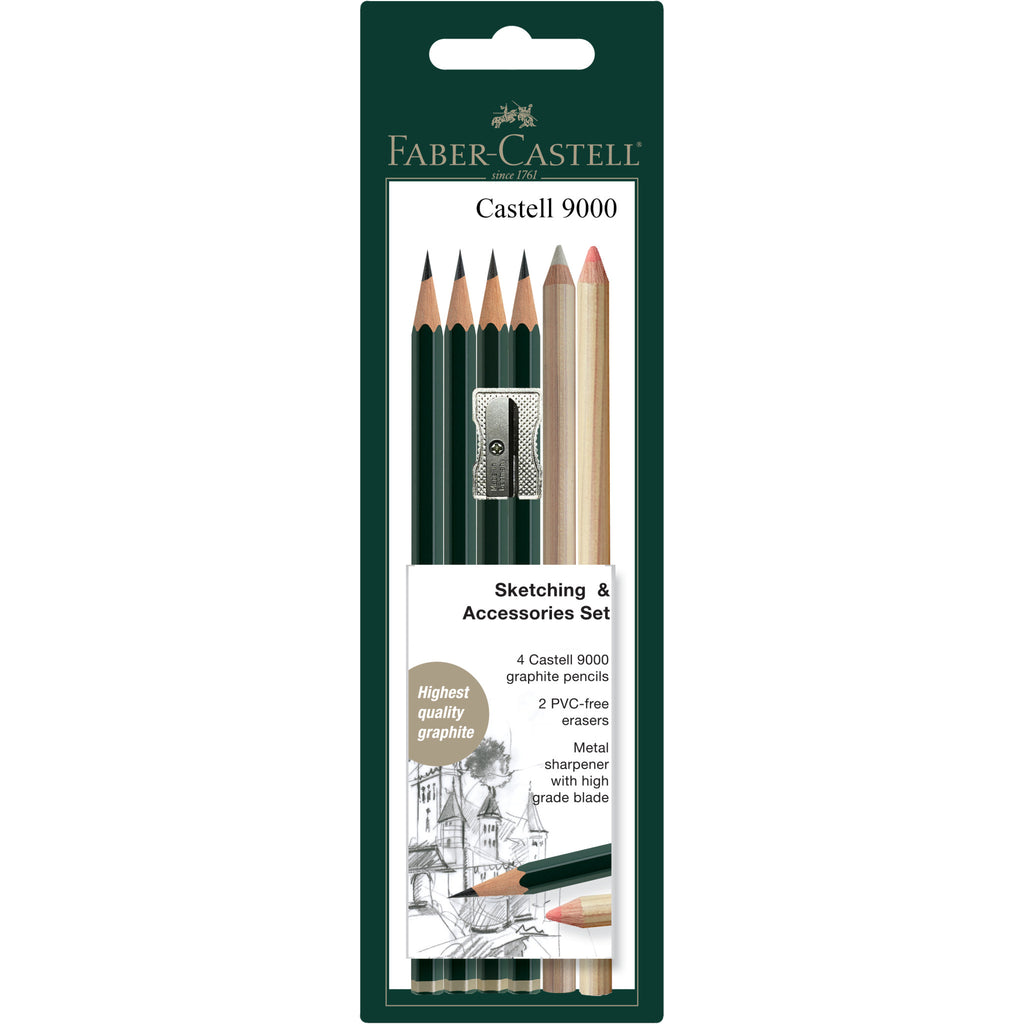 Faber Castell 9000 Graphite Sketch Pencils 5B 5H Design Set Of 12 - Office  Depot