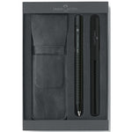 Grip 2011 Fountain & Ballpoint Pen Leather Gift Set, Black  -  #FC580021