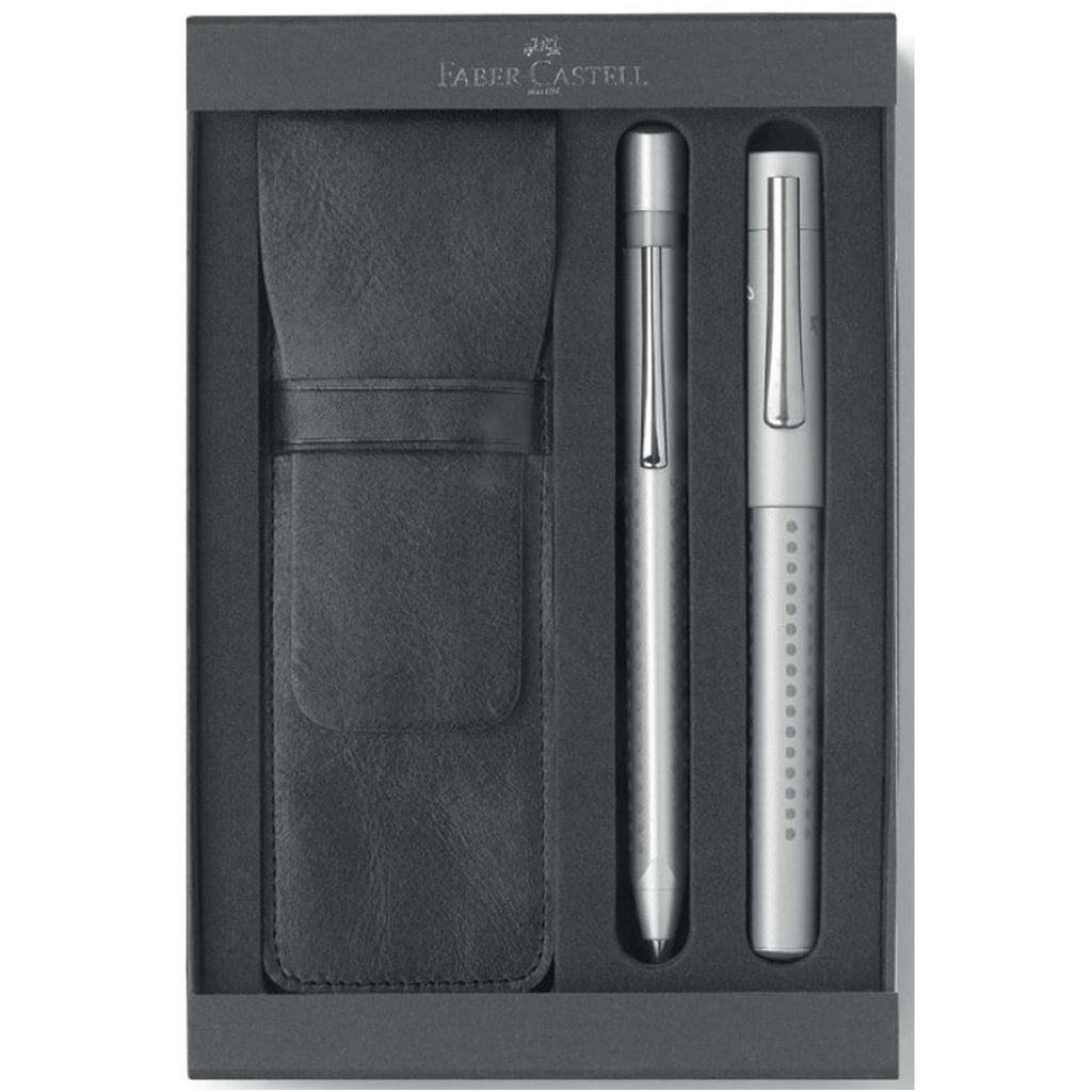 Faber-Castell Grip Glam Fountain Pen, Silver Fine