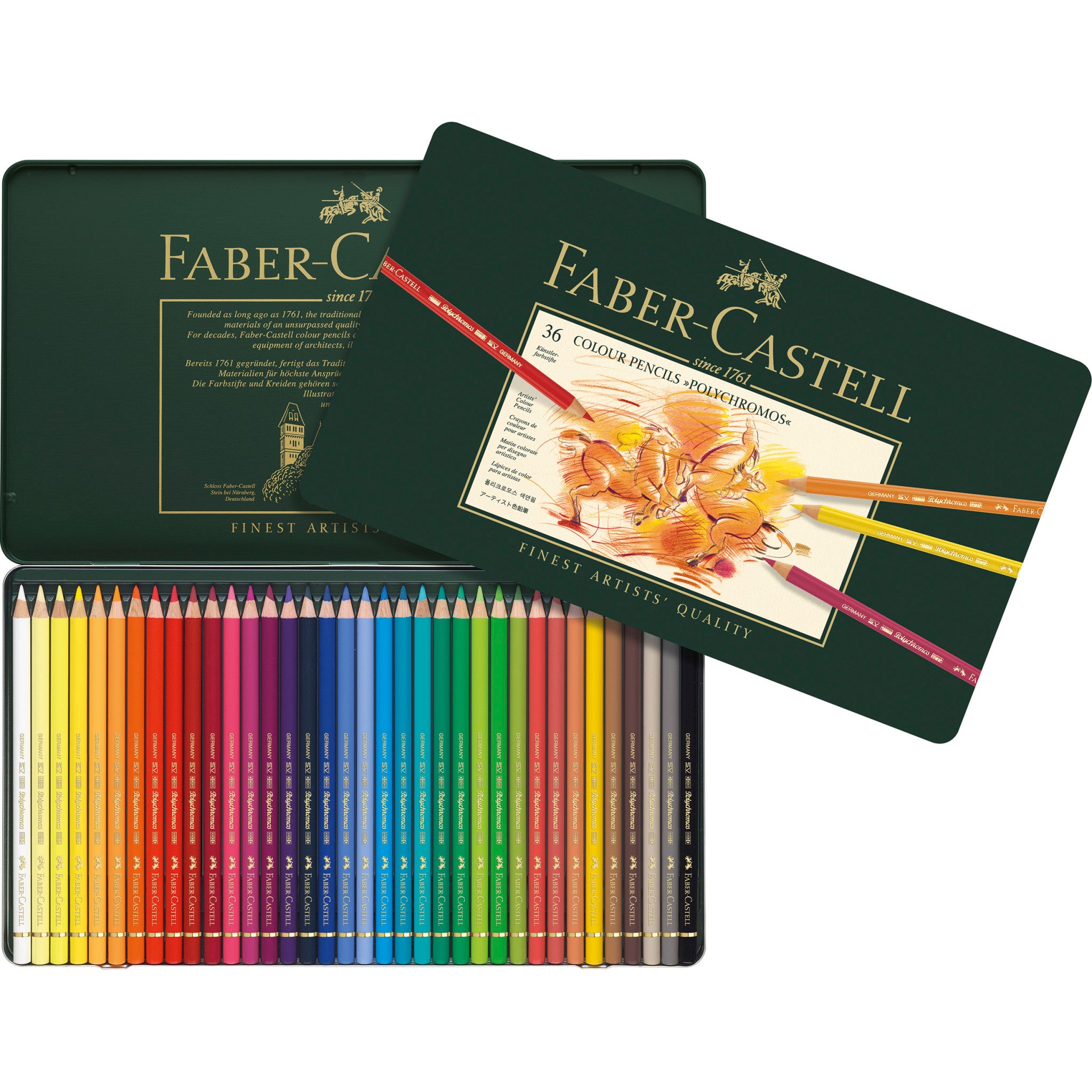 Polychromos® Artists' Color Pencils Tin of 36 FaberCastell USA
