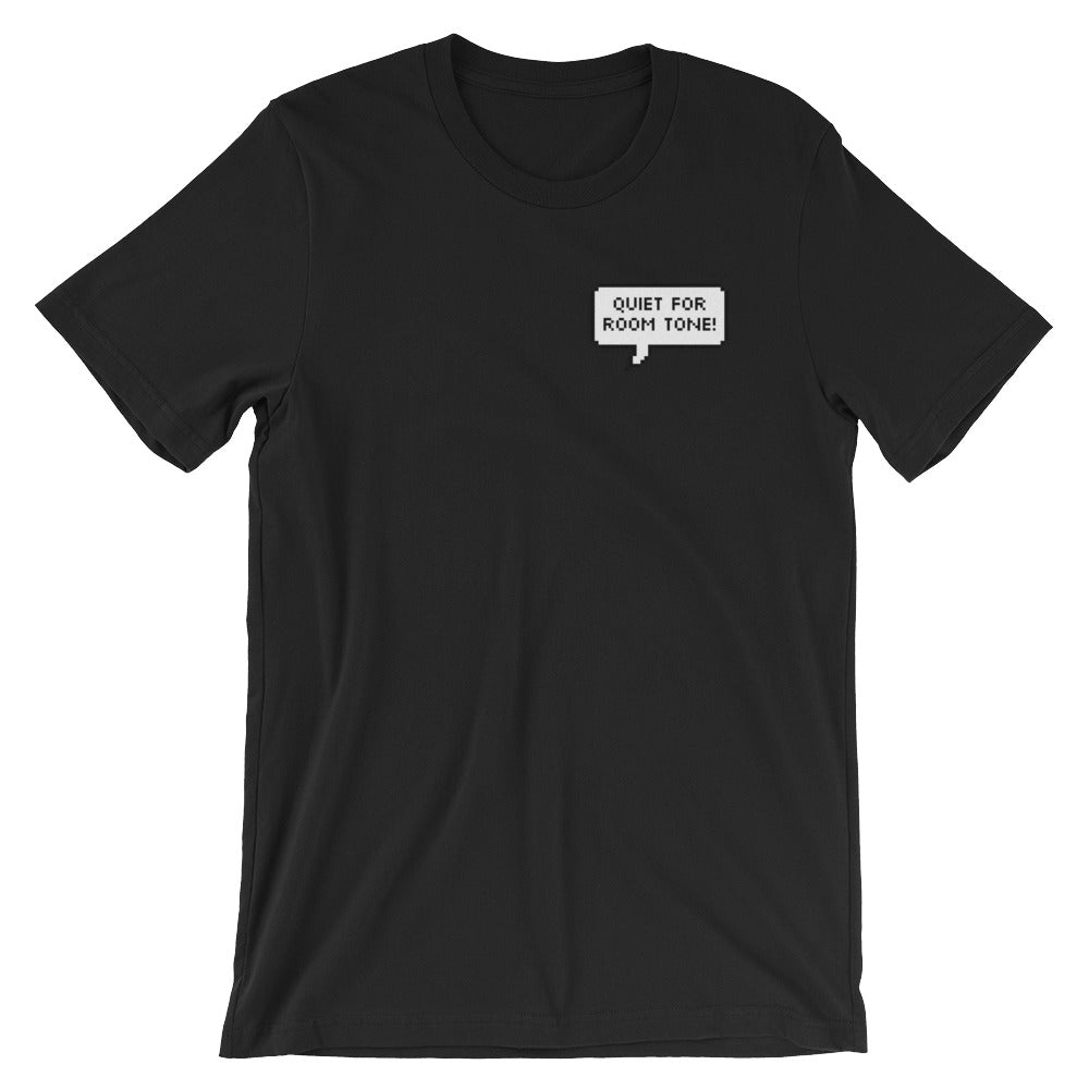 Quiet For Room Tone Unisex T Shirt In Black Heather Black