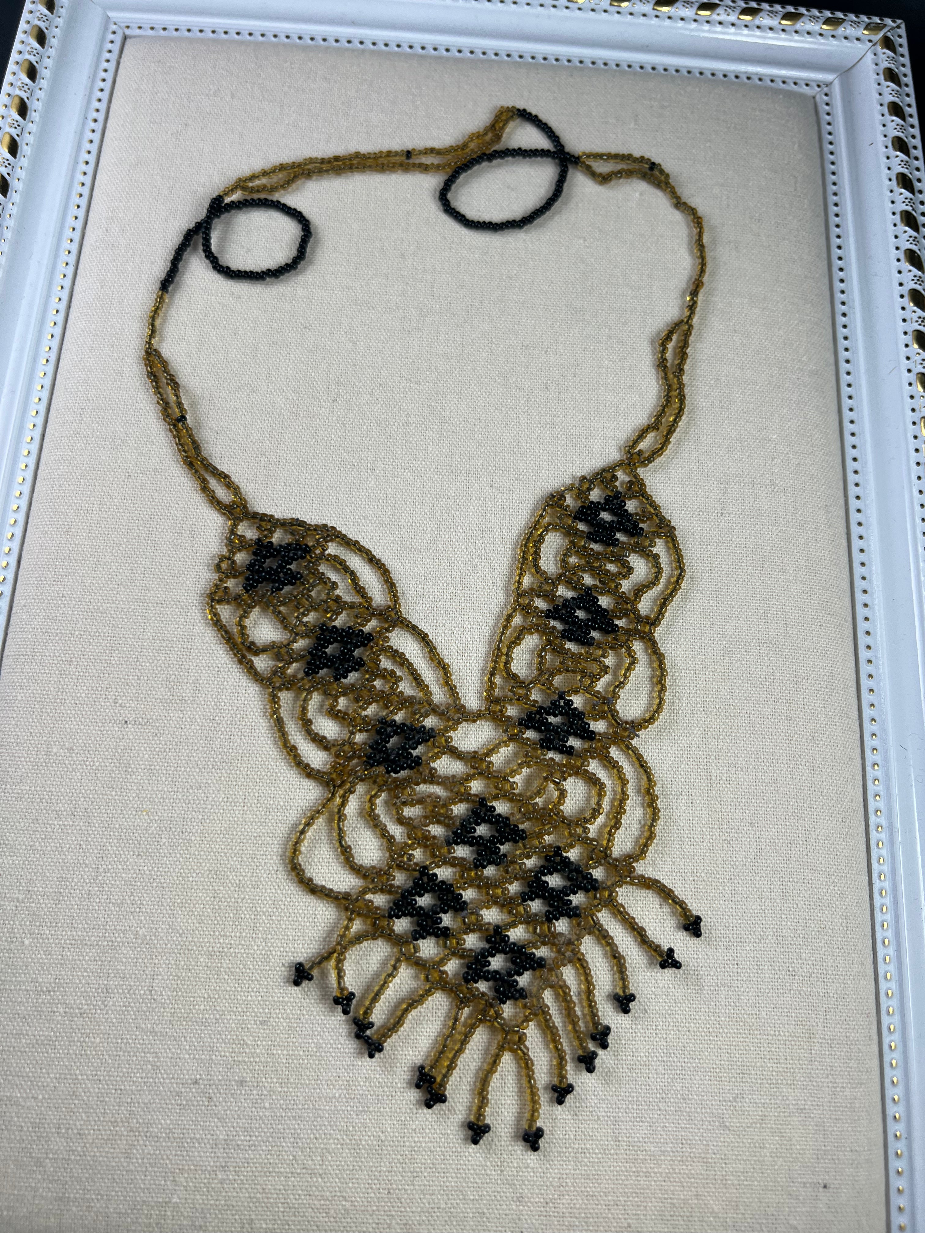 Beaded Macrame Vintage Necklace