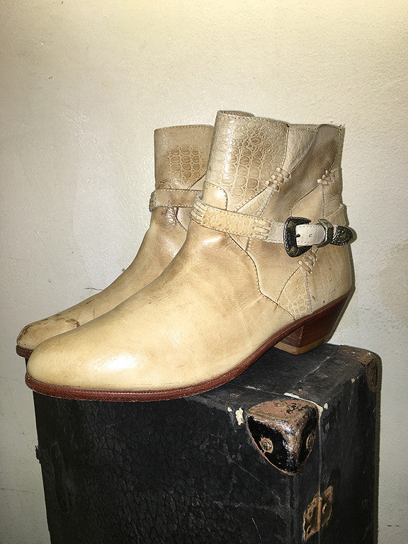 snakeskin booties size 12