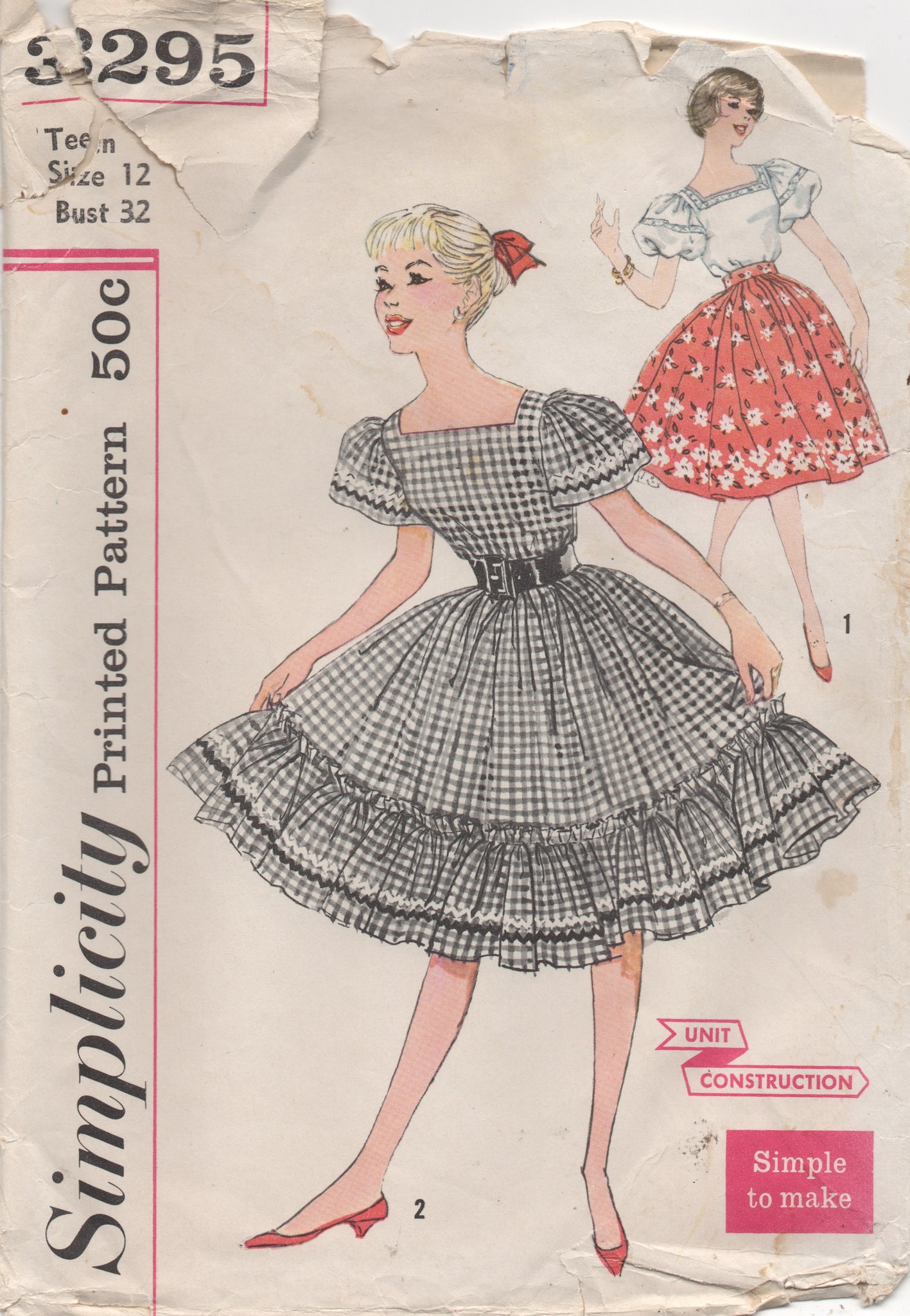 1950s ruffle skirt