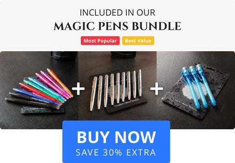 Magic Pens Bundle, Elemental Ink Pens, Moon Light Pens, Erasable Moon Light Pens