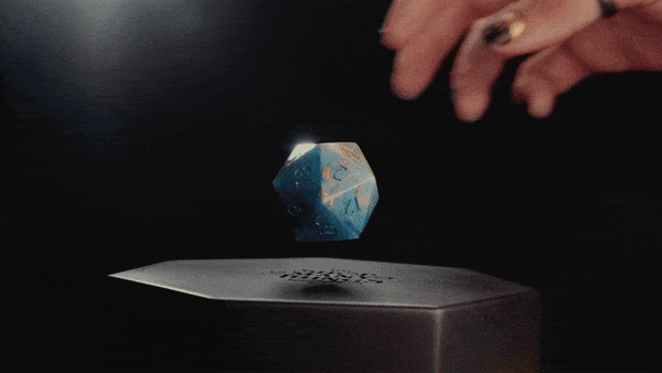 GIF of Ascendice being reoriented while floating