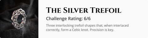 The Silver Trefoil Cast Puzzle for Dungeons and Dragons