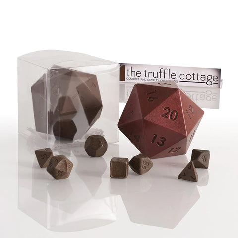 An overview of what chocolates come inside the D20 from The Truffle Cottage