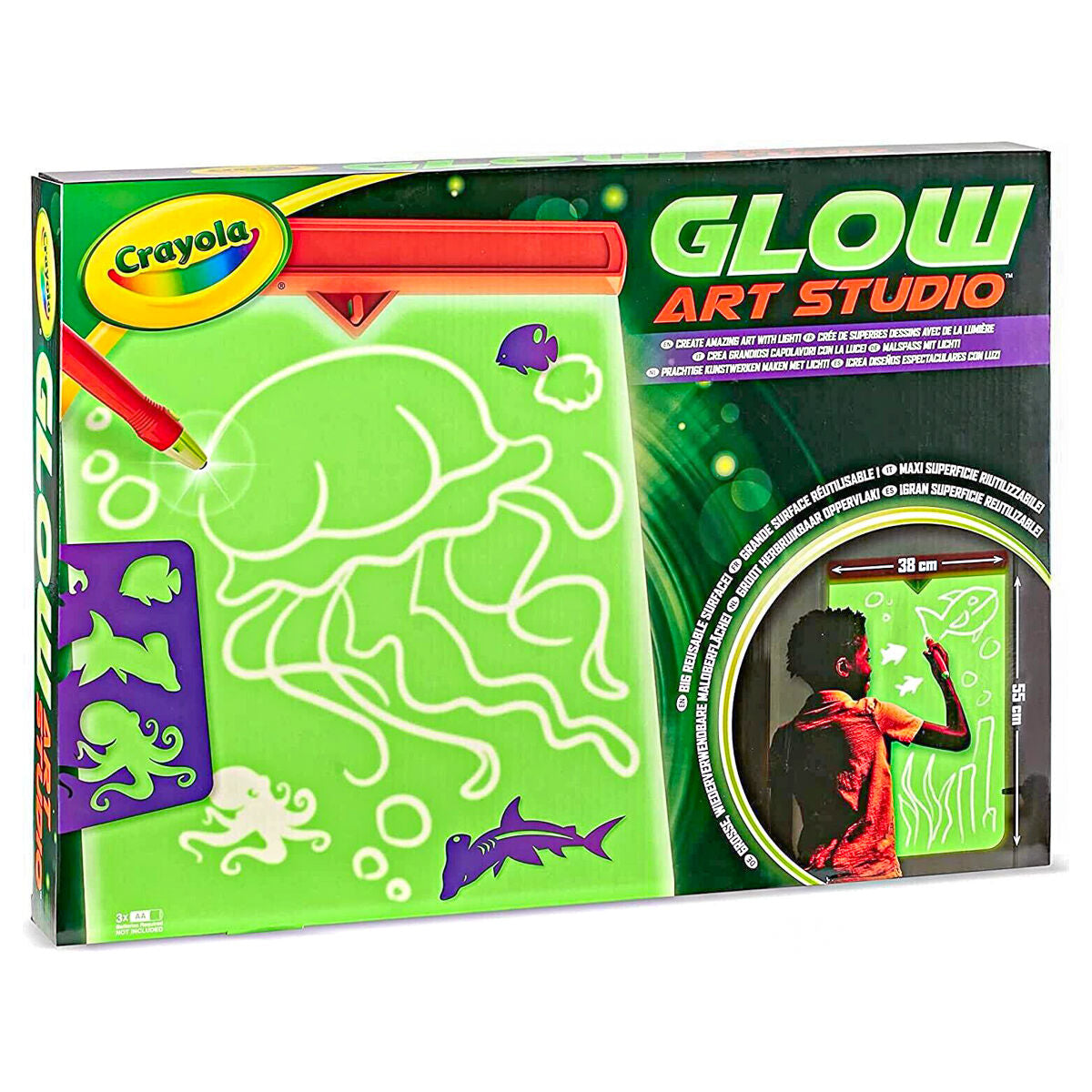 Crayola Glow Art Studio Glow in The Dark Canvas