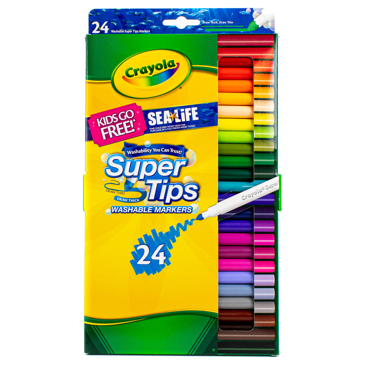  Crayola Super Tips Washable Marker Set, 65Piece, Gift