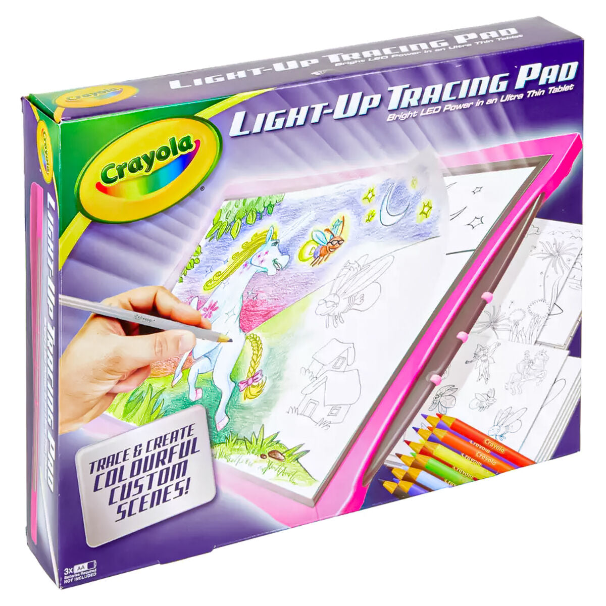 Crayola Light-Up Tracing Pad Pink Ages 6, 7, 8, 9,10, Assorted