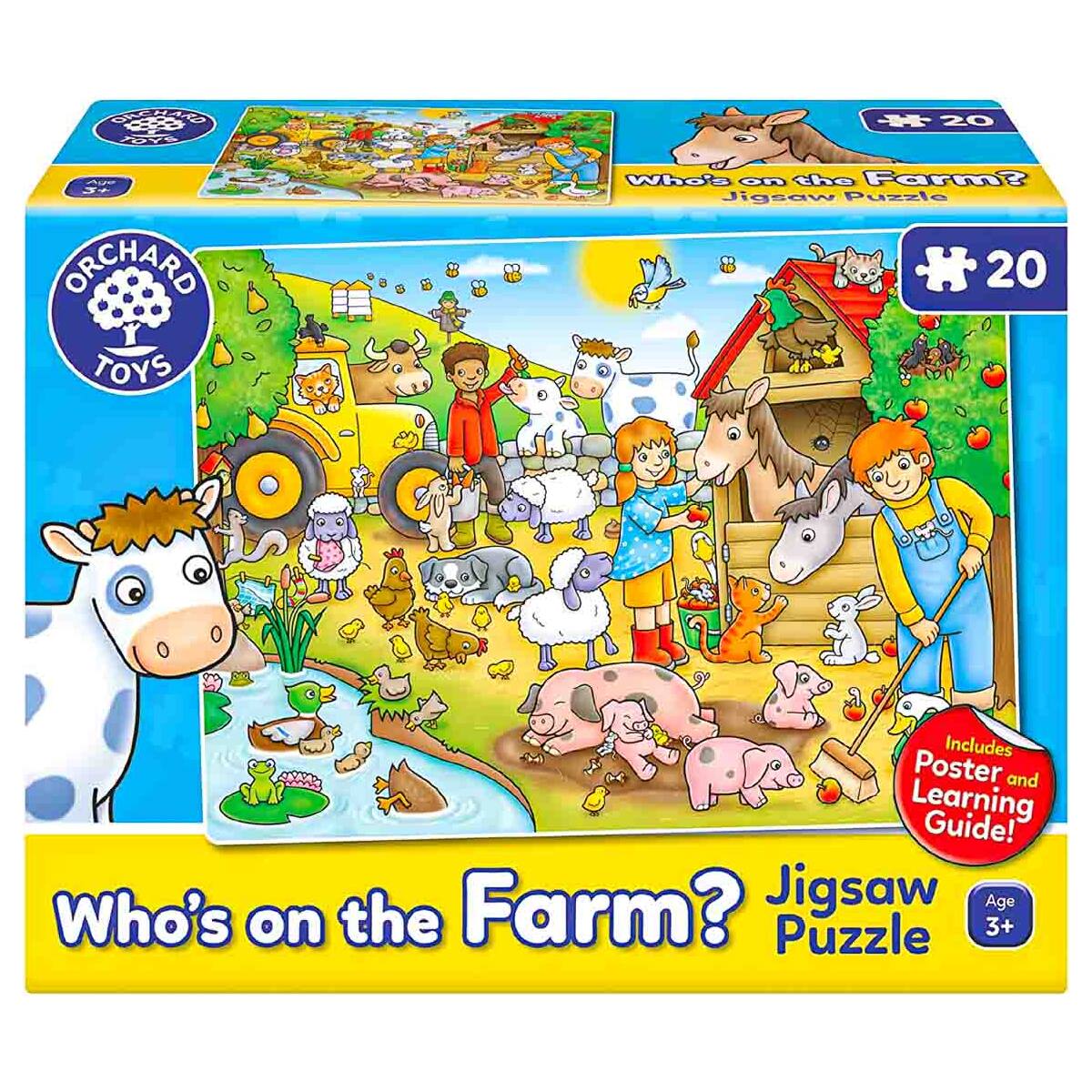 Orchard Toys Who's on the Farm? 20 Piece Jigsaw Puzzle — Booghe