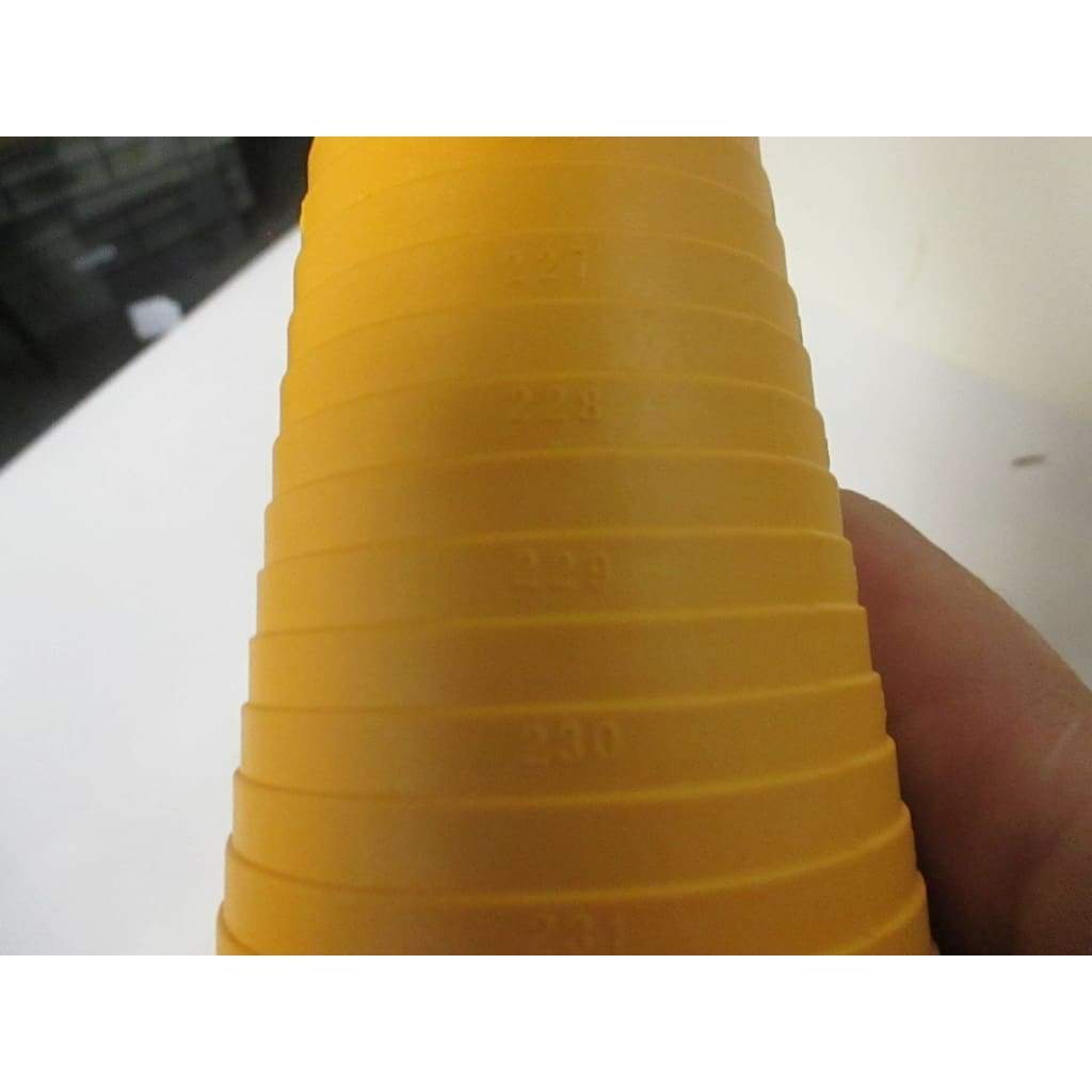 AAA Forklifts - 17-1/2 Tall Yellow Plastic O-Ring Sizing Cone Measuring Tool  Standard Chart
