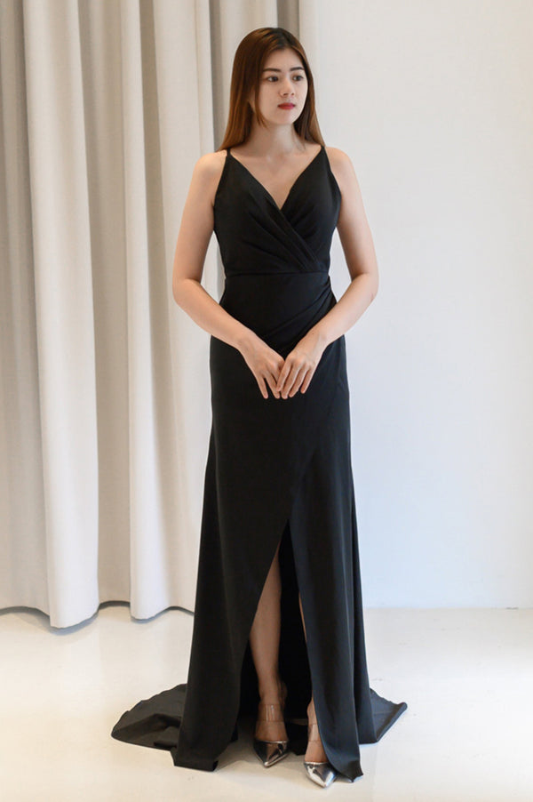 Simple Tulle Tea Length Black Prom Dress, Black Homecoming Dress – shopluu