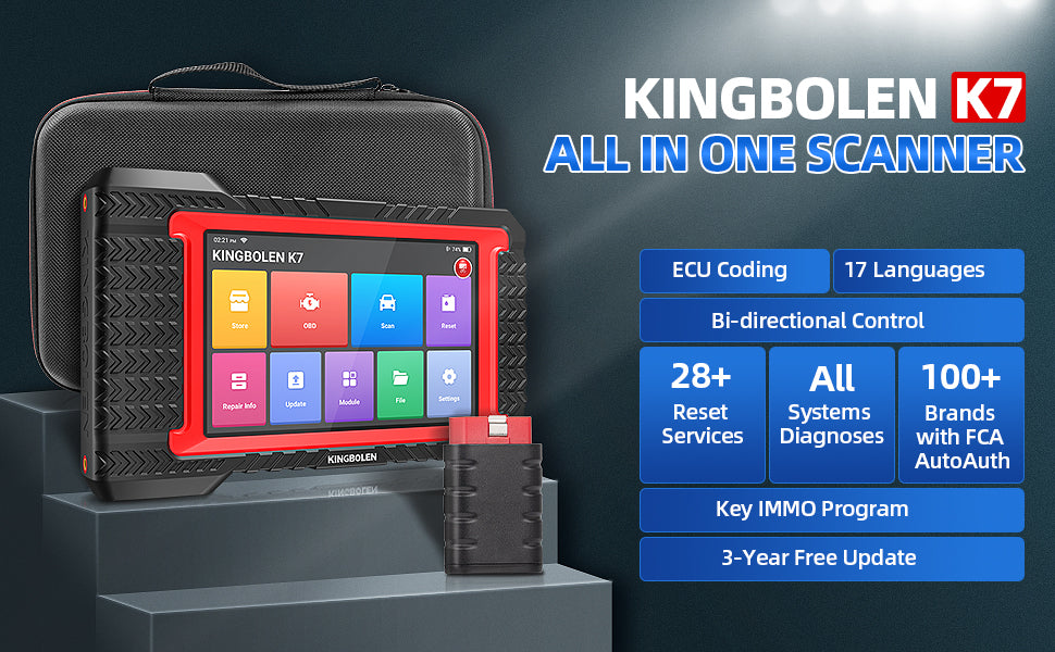 KINGBOLEN K7 All Systems Bidirectional Test OBD2 Scanner with 3 Years Free update
