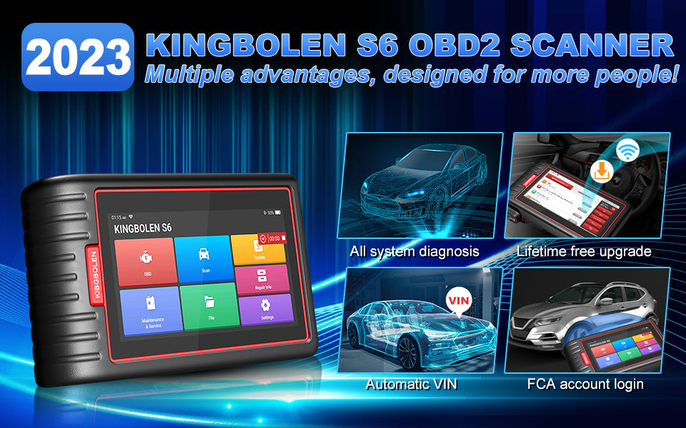 KINGBOLEN S6 OBD2 Scanner with 28 Reset Functions and Lifetime Free Update