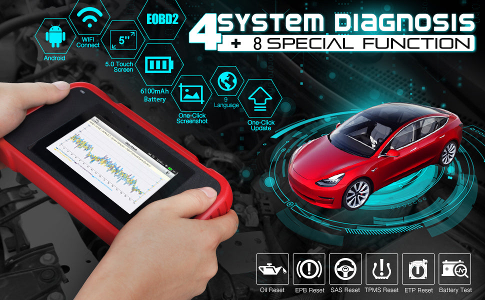 LAUNCH CRP129E OBD2 Scanner with 8 Reset Functions