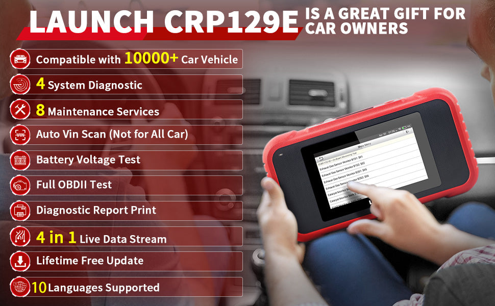 LAUNCH CRP129E OBD2 Scanner with 8 Reset Functions
