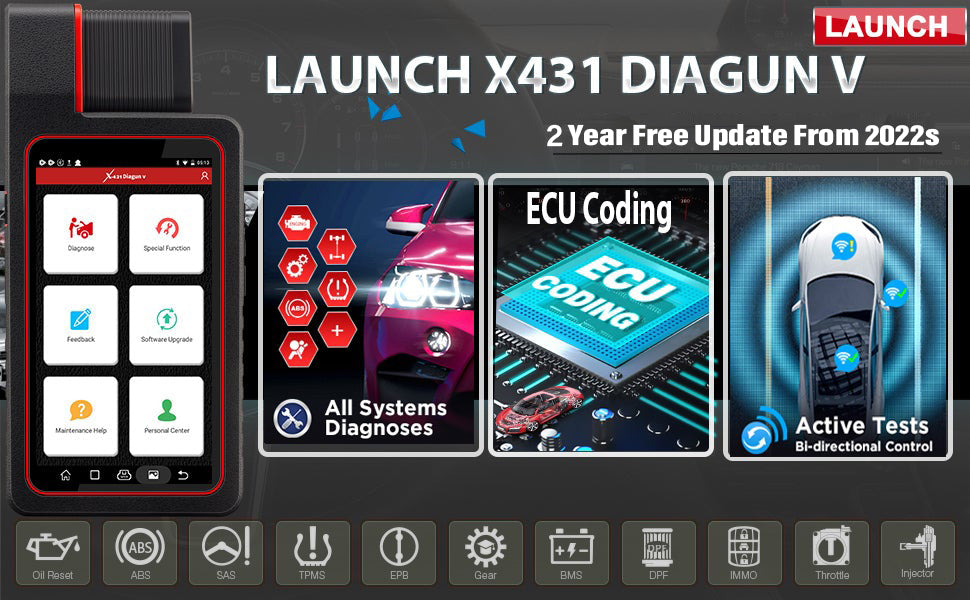 LAUNCH X431 Diagun V All System Diagnostic Tool with ECU Coding