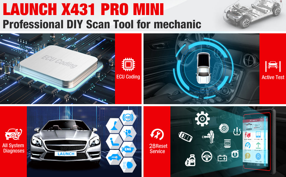 LAUNCH X431 Pro Mini V3.0 ECU Coding and Bidirectional OBD2 Scanner
