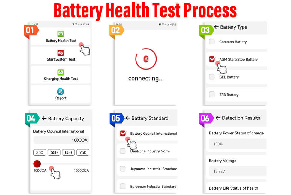 LAUNCH BST360 6V 12V Bluetooth Battery Tester