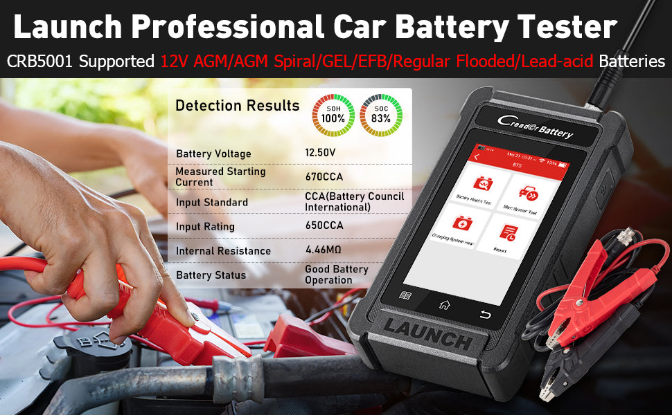 LAUNCH CRB5001 Car Scanner and Battery Tester