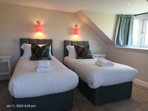 Twin bedded room holiday let Isle of Arran