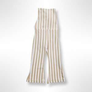 striped bell bottom jumpsuit