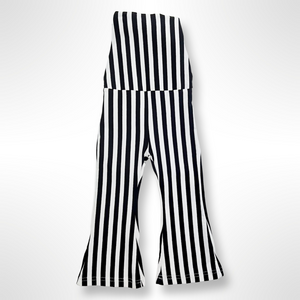 striped bell bottom jumpsuit