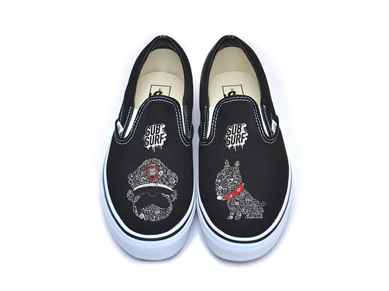 SUBSURF® Black Book- Guard and Dog Slip On Vans The Ave Los Angeles