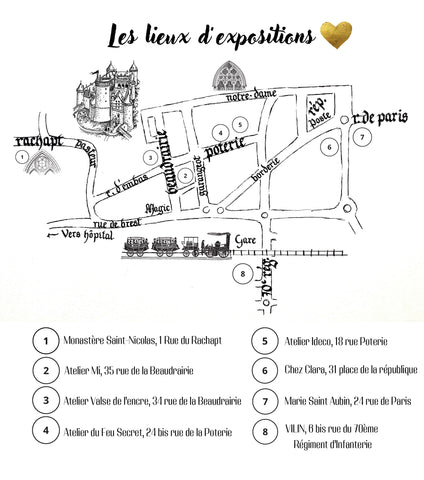 plan de la balade inspiree 18 novembre a Vitré