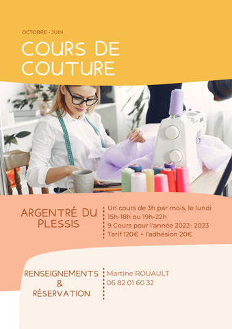 cours de couture Argentré du Plessis avec Aline Scamps