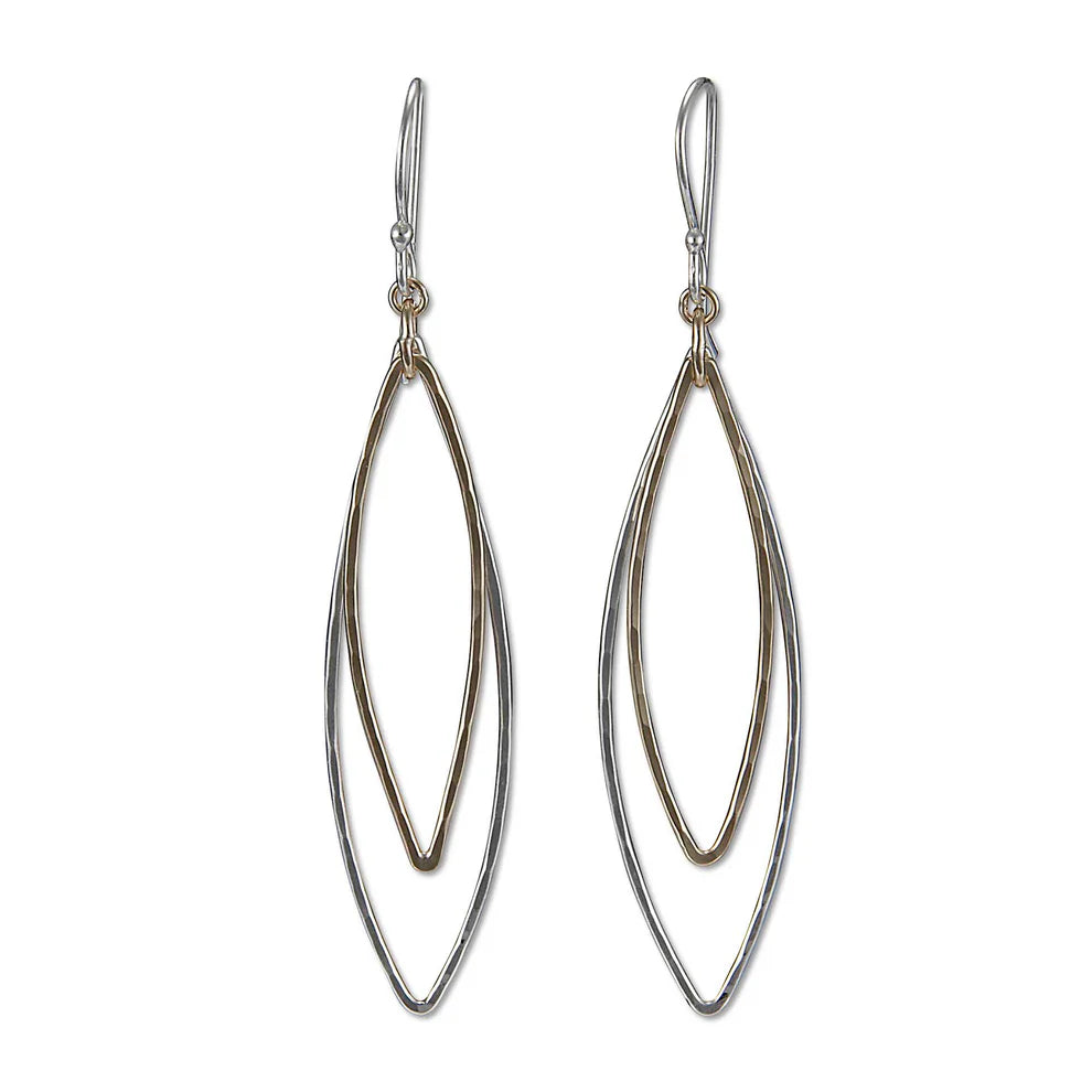 Double Marquise 2tone Earring-Small