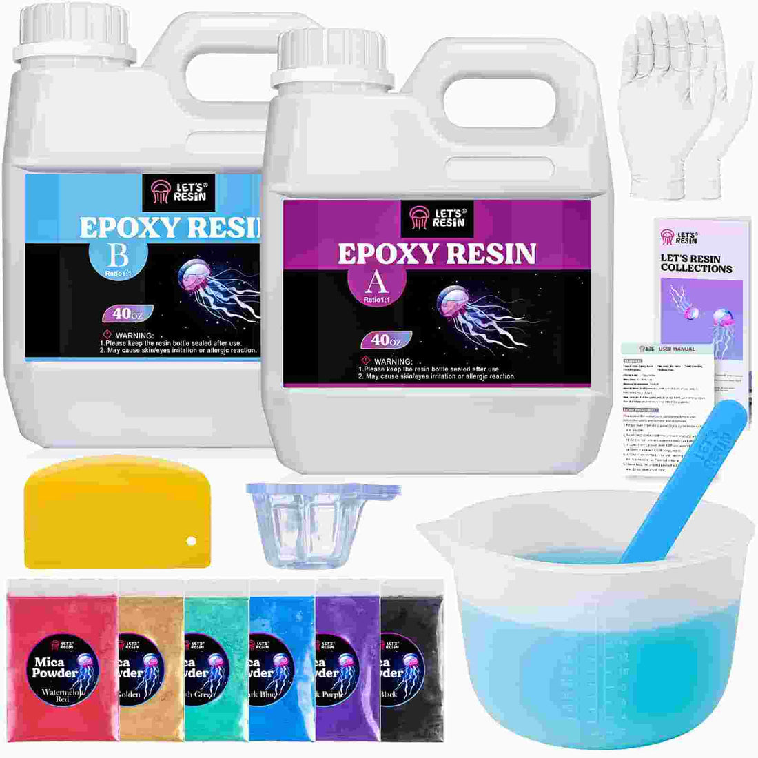 1 Gallon Epoxy Resin Kit - Bubbles Free Jewlery Casting,Gallon of Resin and  Hardener,Mold Friendly Resin,Table Top Gallon Resin – Let's Resin