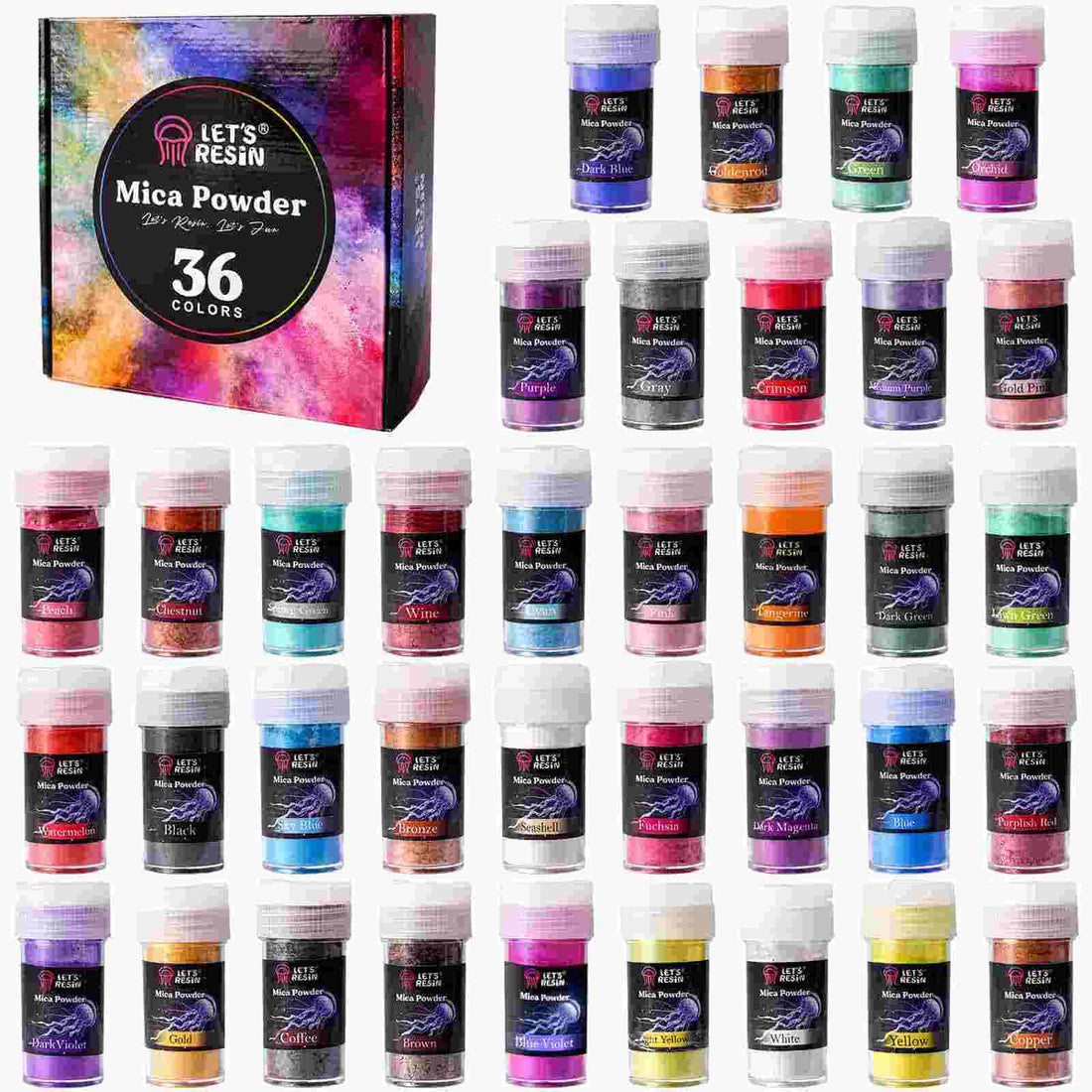 LET'S RESIN Thermochromic Pigment Powder Temperature Activated That Changes  at 88°F-5 Colors Changing Powder for Nail Polish, Paint, Slime, Epoxy,  Resin, Ink, Fabric Art, Casting-3 Gram Each – Let's Resin