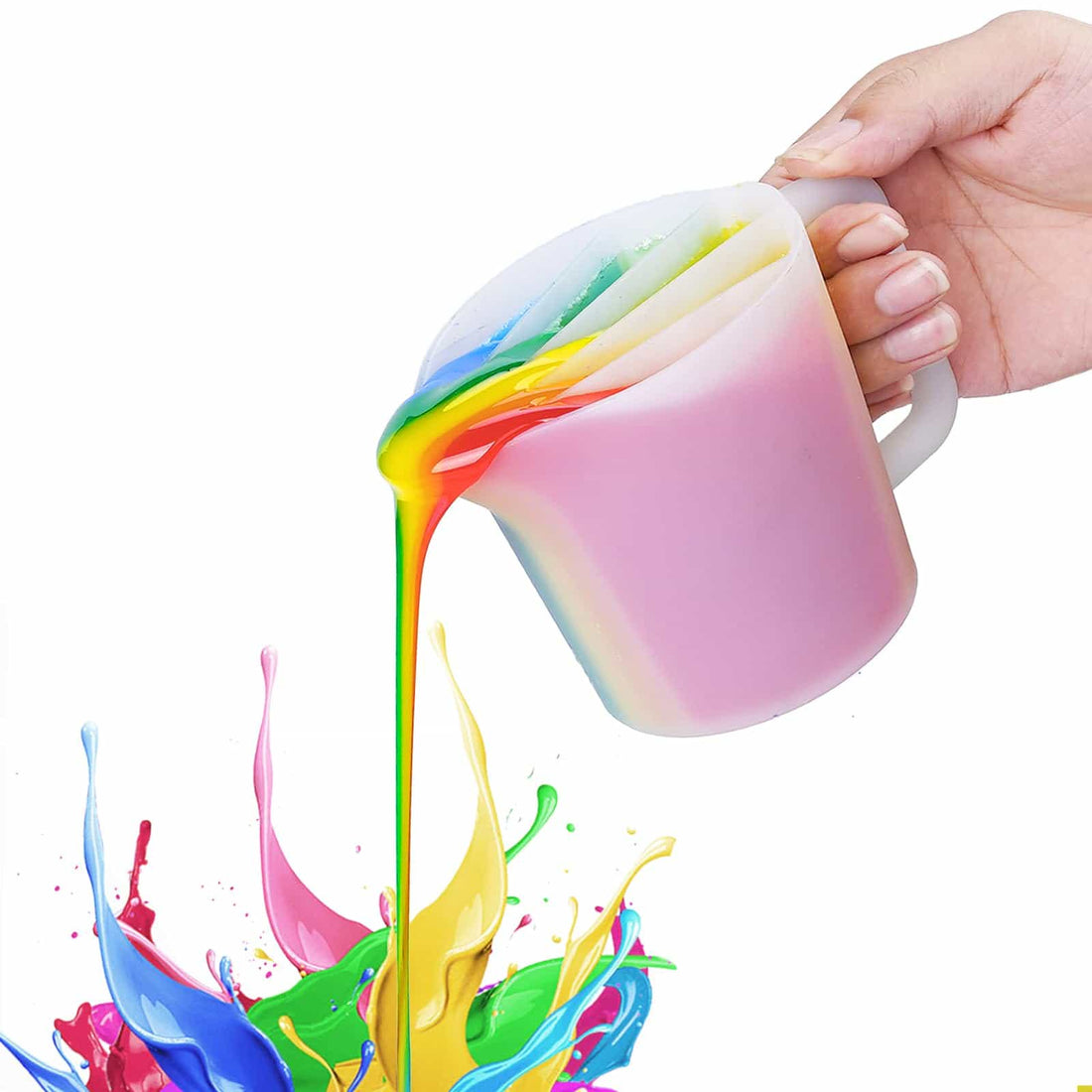 LET'S RESIN Resin Mixing Cups, 50pcs 32oz(1000ml) 2 Scales Accurate Paint  Mixing Cup with Protective Gloves, Sturdy & Thick Disposable Measuring Cups