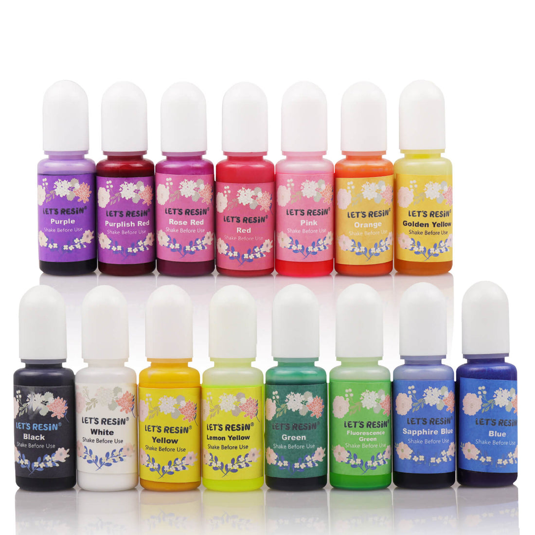 Miraclekoo 18 Colors Epoxy Resin Color Pigment Liquid Resin Color dye  Translucent Resin Colorant