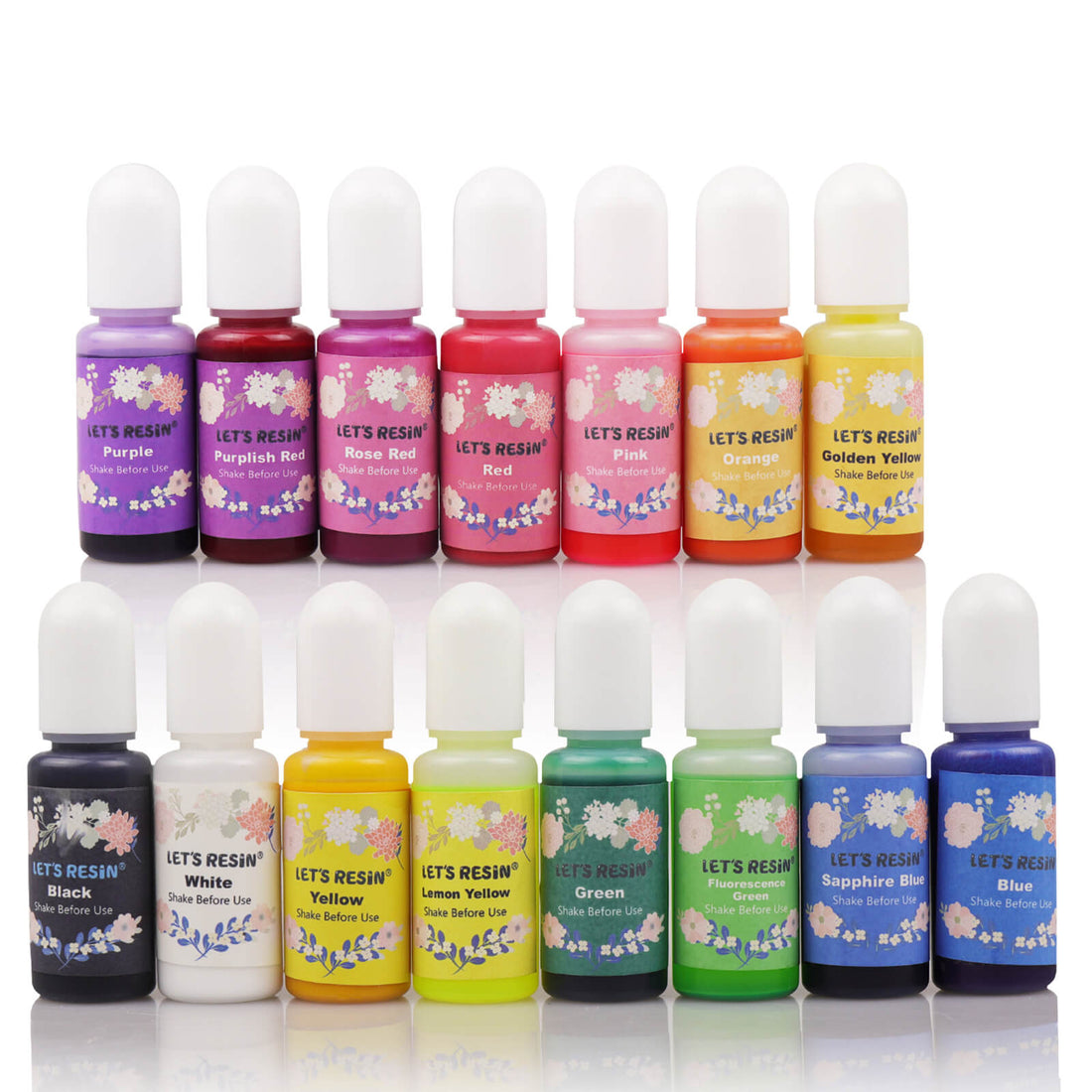 Epoxy Resin Dye - 18 Colors Translucent Liquid Resin Dye-DecorRom Online