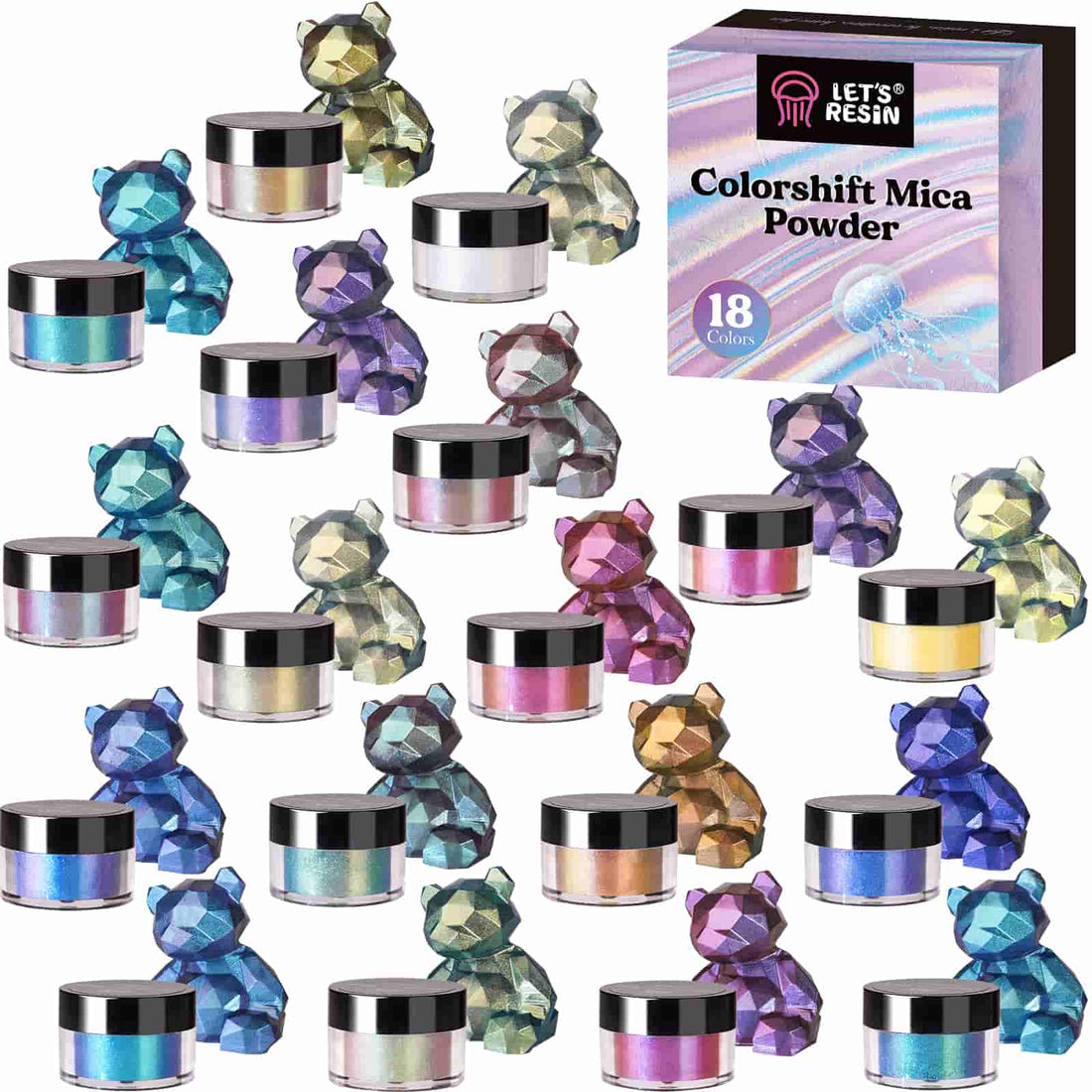 8 Colors Chameleon Mica Powder Chrome Colors Shift Mica - Temu