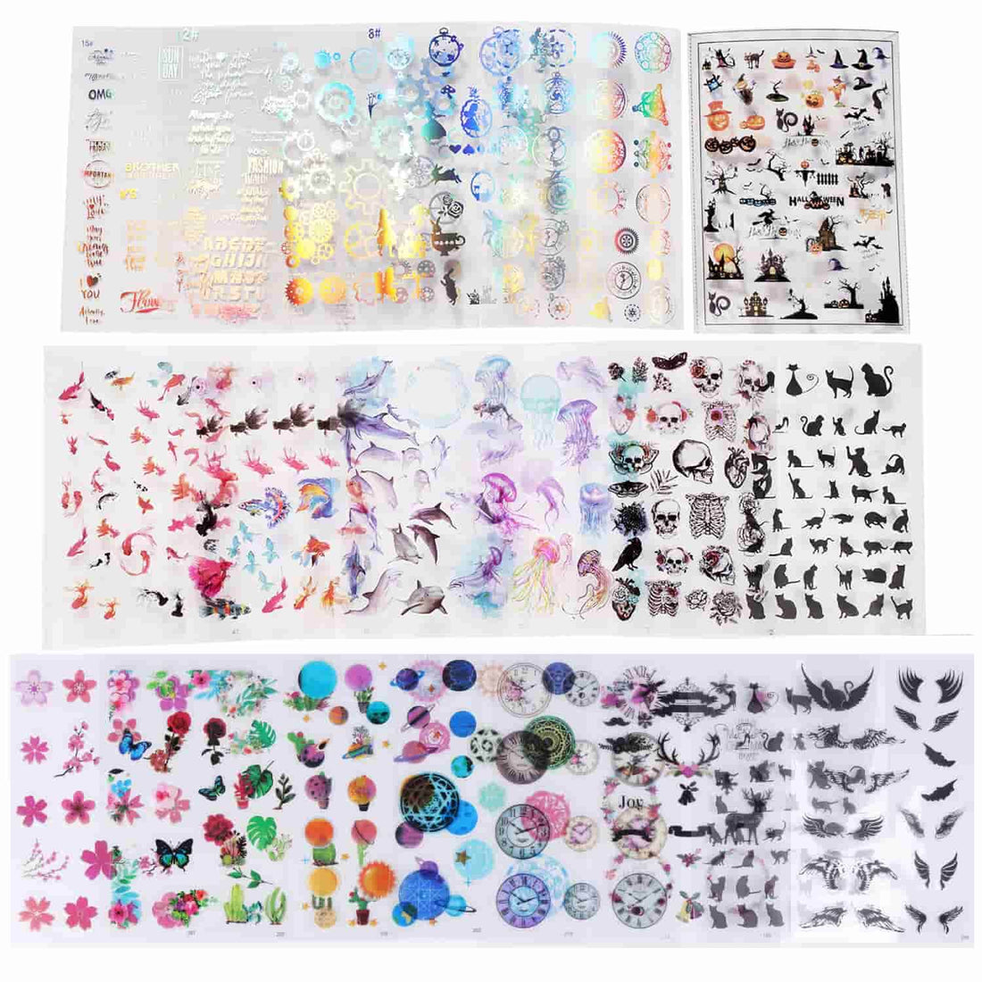 Shiny Holographic Stickers - Resin Transparent Stickers for