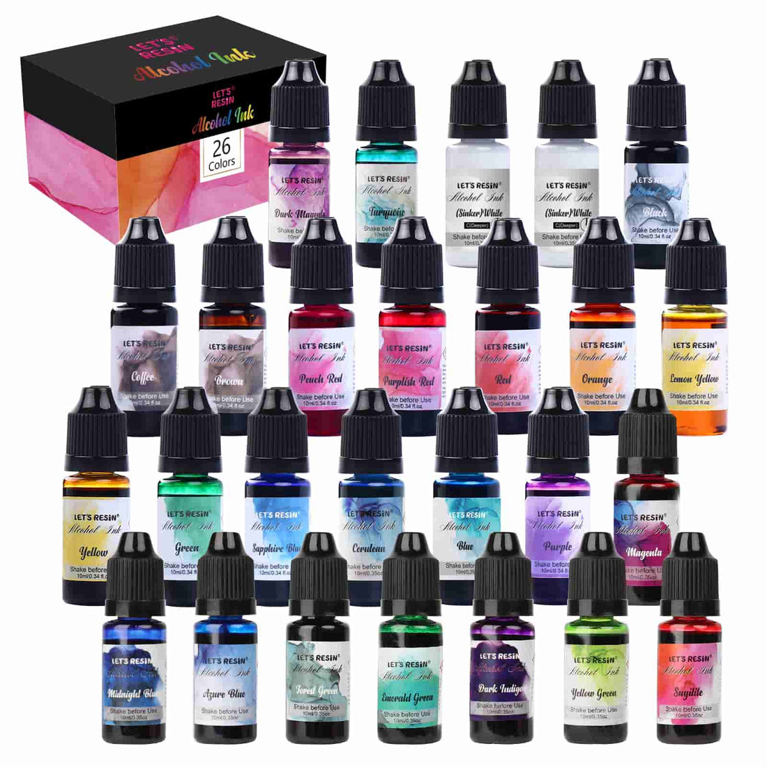 TINYSOME 18 Colors Semi-transparent Epoxy Resin Dye High-concentration Color  Pigment 