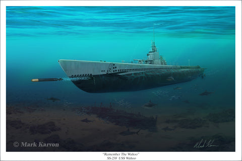 Uss Wahoo Ss238 Remember The Wahoo Mark Karvon Art Studios