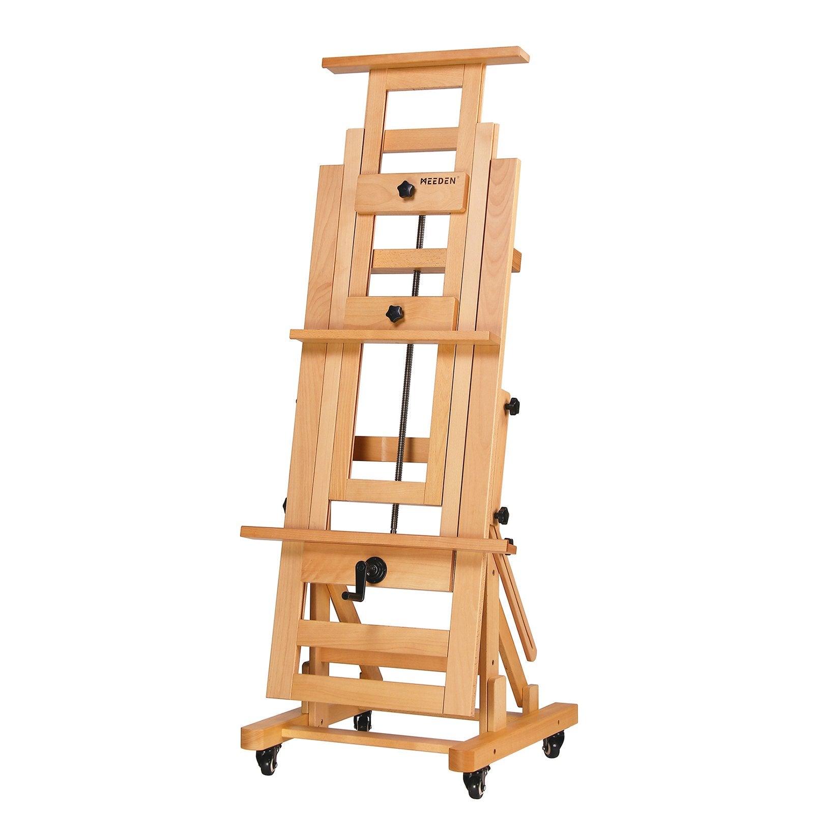 U.S. Art Supply 16 Mini Tabletop Wooden H-Frame Studio Easel (Pack of 6) -  Adjustable Beechwood Painting and Display Easel, Holds Up To 12 Canvas