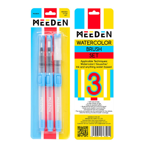 MEEDEN Water Brush Pens Set, 6 Pieces Refillable Water Color Brush Pen in  2023