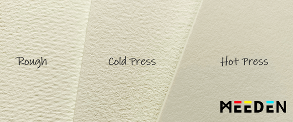 Watercolor Paper Texture - Hot Press vs Cold Press vs Rough