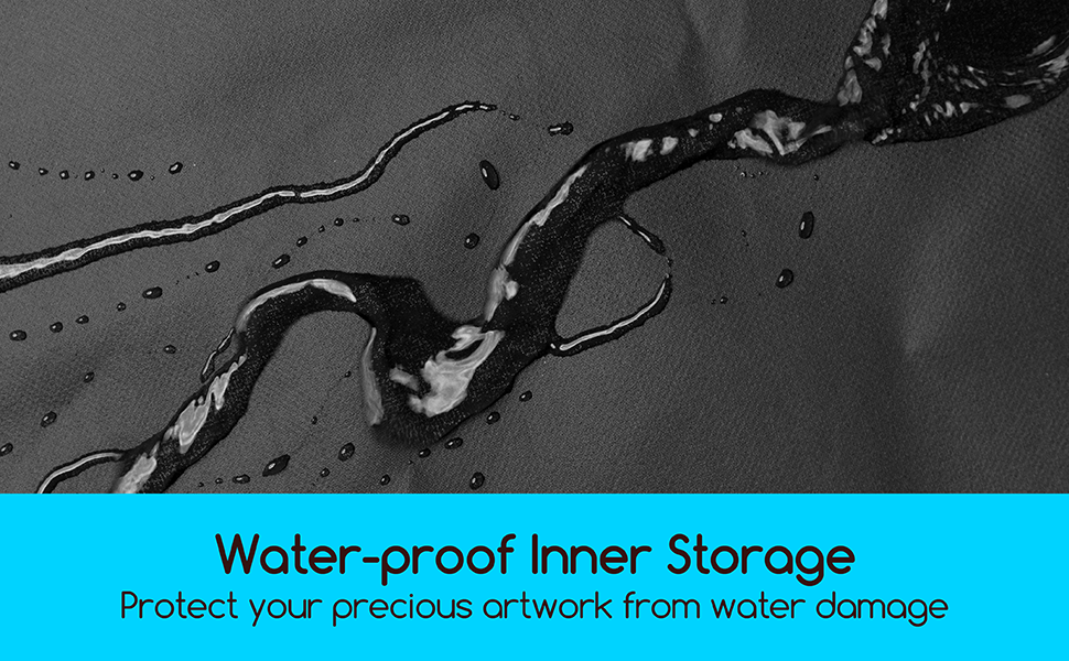 MEEDEN Studio Art Portfolio Case Water-proof, Black, 24 x 31