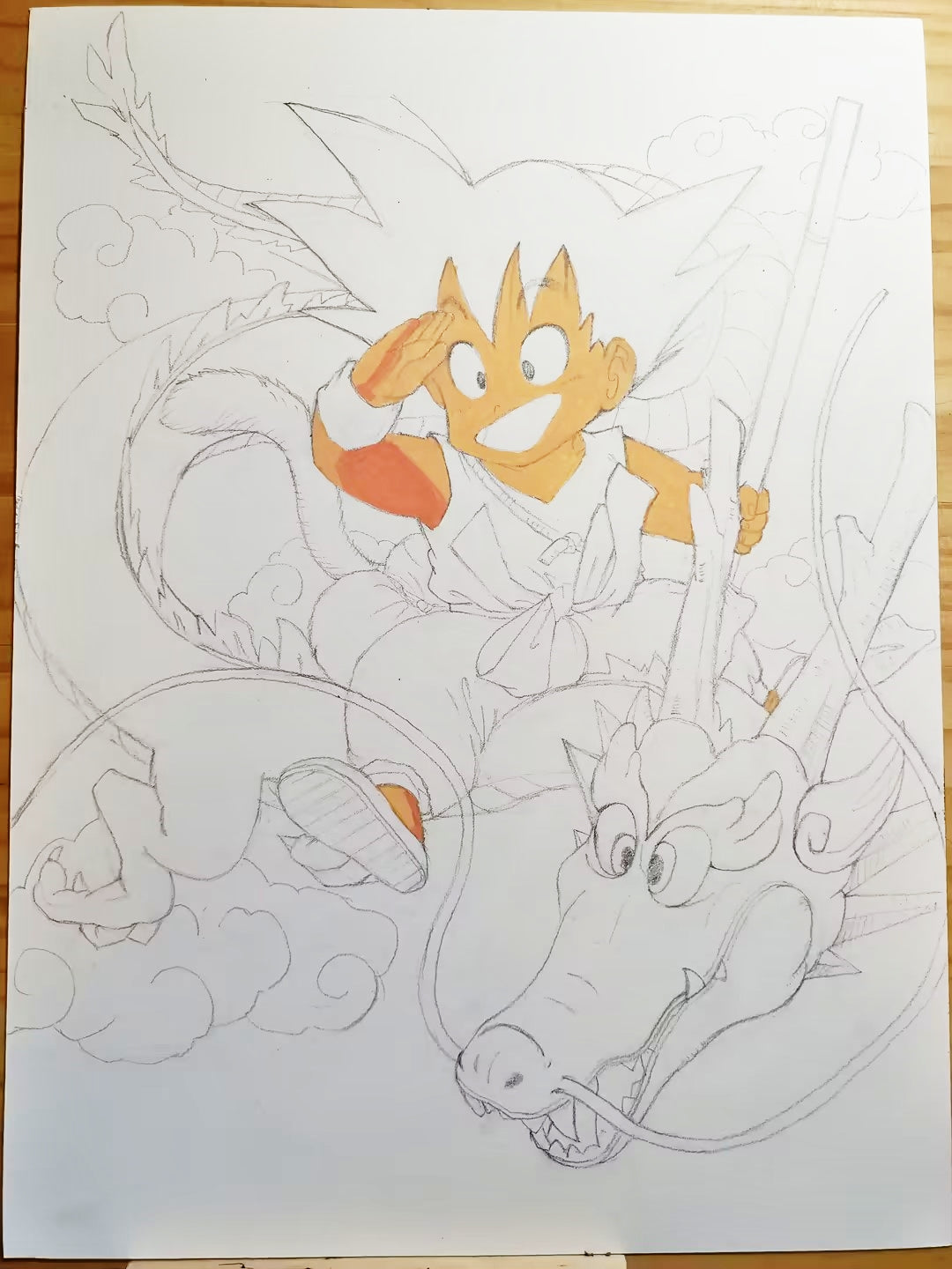 gokou dragon ball drawing