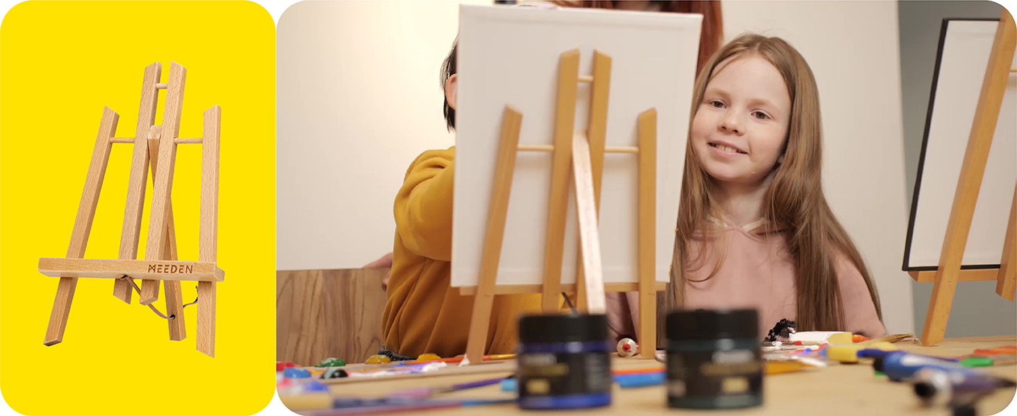 MEEDEN Kids Art Easel-Walnut, Double-Sided Board