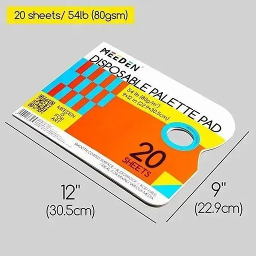 Disposable Palette Pad, 9 x 12, 40 Sheets –